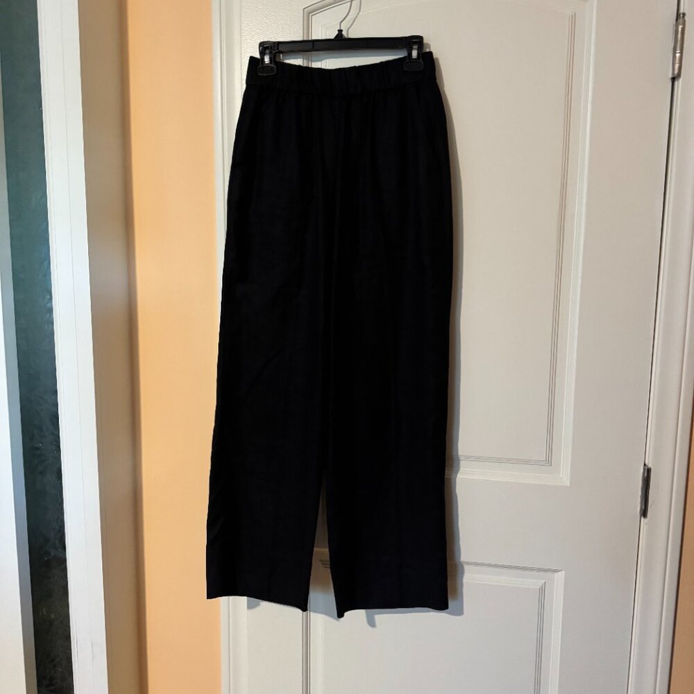 Everlane Easy Pants in Black Linen Size smail - Picture 5 of 6